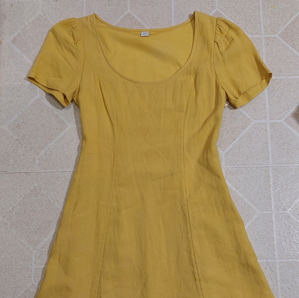 Womems XS Old Navy Yellow Green Dress